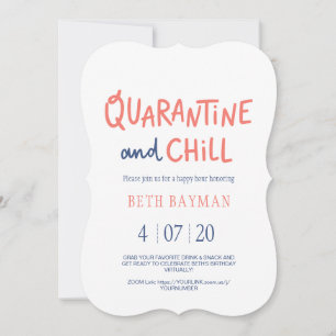 Save The Date Quarantine & Chill Anniversaire Happy Hour Virtual