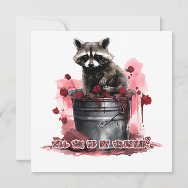 Save The Date Raccoon Seras-tu ma Saint-Valentin ? (Devant)