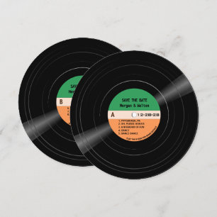 Save The Date Rayures de disque vinyle pour Sauver la date