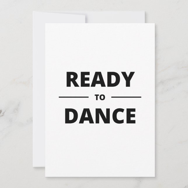 Save The Date READY to DANCE (Devant)