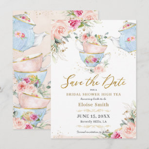 Save The Date Réception de Mariage Élégante avec Thème Floral et