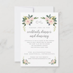 Save The Date Réception / Hébergements Spring Floral Blush