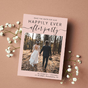 Save The Date Réception Mariage Photo Blush Enregistrer La Date