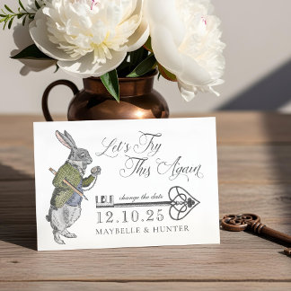 Save The Date Recommençons | Vintage Alice au Pays des Merveille