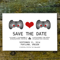 Red Cute Gamer Enregistrer l'Invitation de date