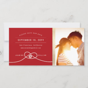 Save The Date Red Knot Double Bonheur Mariage chinois Photo