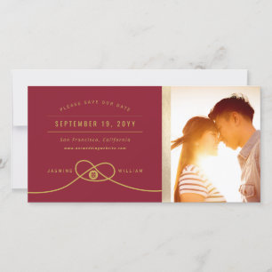 Save The Date Red Knot Double Bonheur Mariage chinois Photo