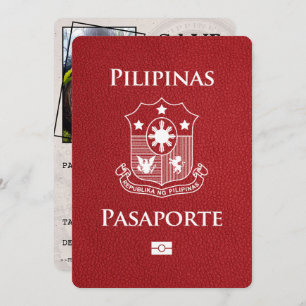 Save The Date Red Philippines Passeport Enregistrer La Date