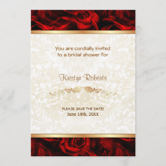Save The Date Red Rose Elegance - Douche