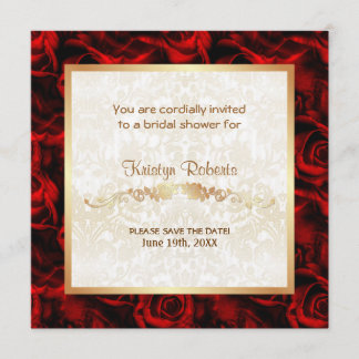 Save The Date Red Rose Elegance - Douche