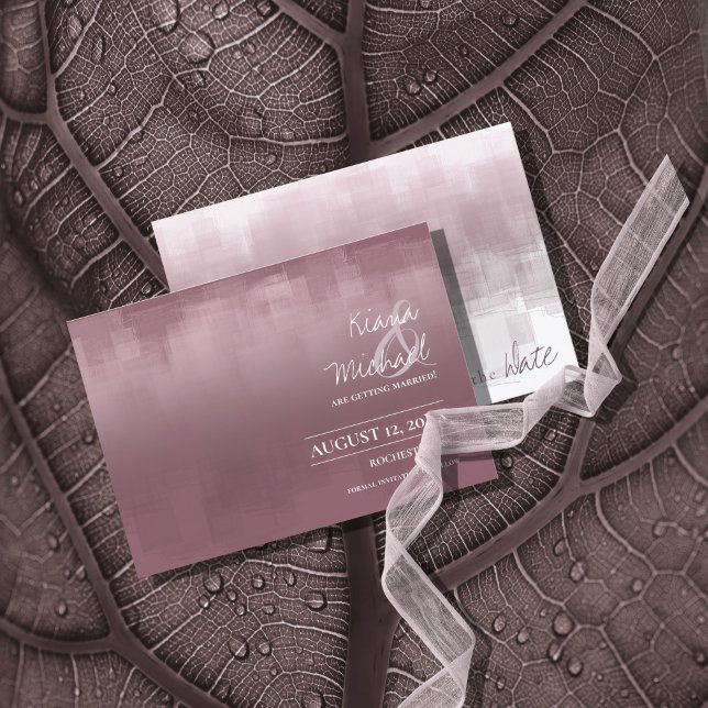 Save The Date Reflets aquarelle Mariage Mauve ID774 (Créateur téléchargé)