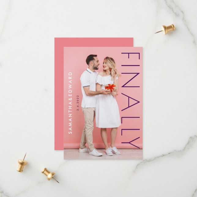 Save The Date Regarder le magazine moderne Finalement photo (Devant/Arrière en situation)