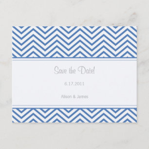 Save The Date Regatta Blue Chevron Enregistrer la date Annouemen