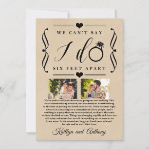 Save The Date Remise du Mariage de Six Pieds Horaire Changement