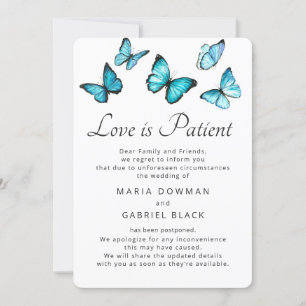 Save The Date Report de mariage de papillons L'amour est patient