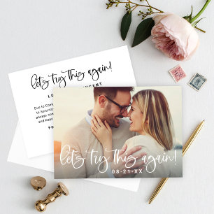 Save The Date Report de mariage drôle : Essayons encore