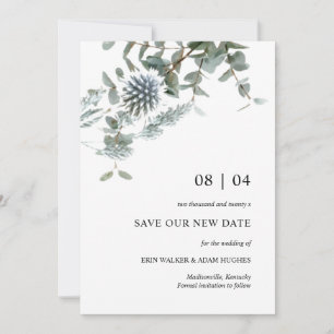 Save The Date Report du Mariage de chardon bleu-bleu de Dusty