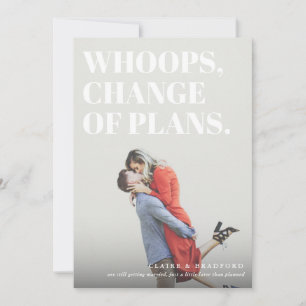 Save The Date Report du Mariage typographique gras et gras