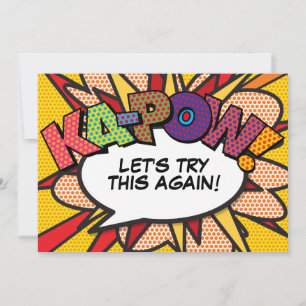 Save The Date Reporté Changer la date amusant Comic Book