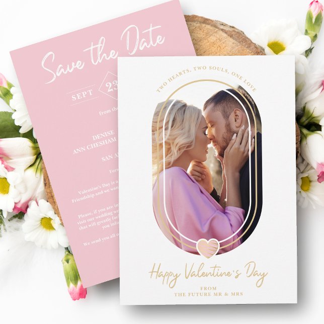 Save The Date Reserva La Fecha Arch Effet Coeur rose Bonne Vale (Créateur téléchargé)