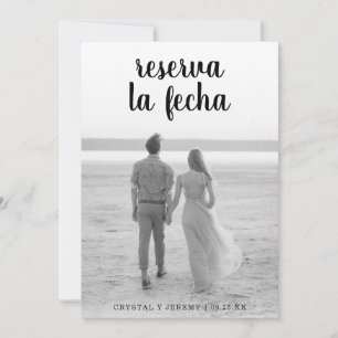 Save The Date Reserva La Fecha Black Script Photo Espagnol