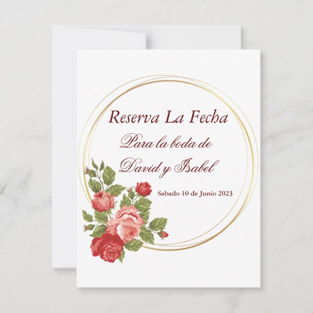 Save The Date Reserva La Fecha (Espagnol Enregistrer La Date) (Devant)