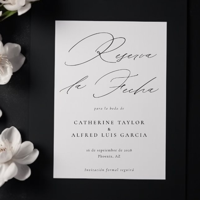 Save The Date Réserva La Fecha espagnol Mariage de script (Créateur téléchargé)