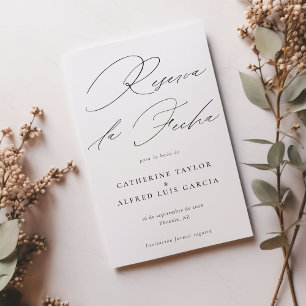 Save The Date Reserva La Fecha Spanis Script Photo Mariage