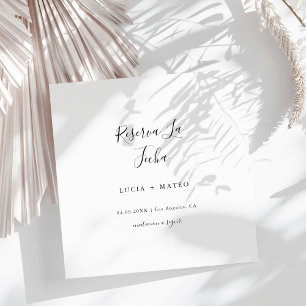 Save The Date Réservation simple et moderne La Fecha   Espagnol