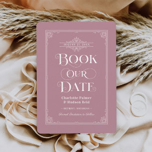 Save The Date Réserver notre date Dusty Rose Vintage Couverture