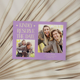 Save The Date Réservez 2-Photo Wisteria Lemon Mariage