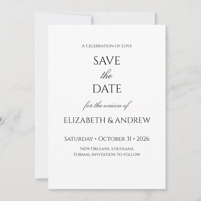 Save The Date Réservez la date (Devant)