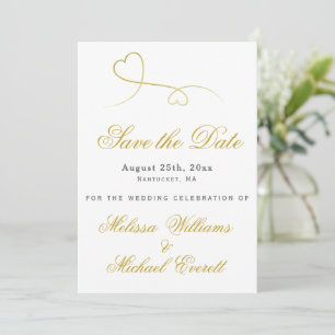 Save The Date Réservez la date Mariage des deux cœurs élégants