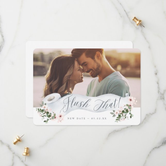 Save The Date Retirer cette nouvelle date Papier toilette Roll F (Devant/Arrière en situation)