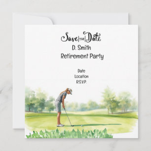 Save The Date Retraite de golf pour golfeuse