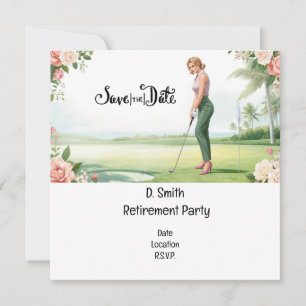 Save The Date Retraite de golf pour golfeuse