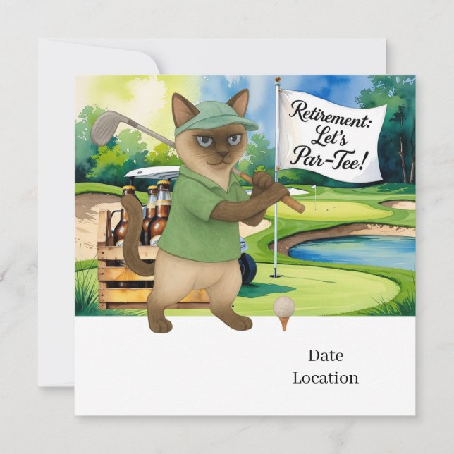 Save The Date Retraite de golf pour l'invitation des Amoureux de (Devant)