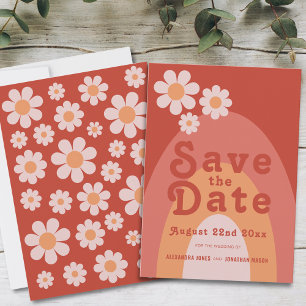 Save The Date Retro moderne les années 70 Mariage