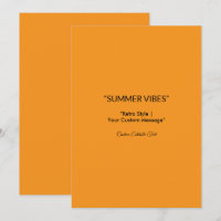 Retro Orange Texture - Vibes d'été Art