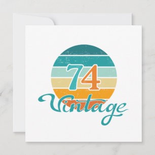 Save The Date Retro Sunset 74 Vintage en détresse