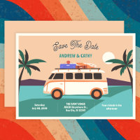 Retro van mariage