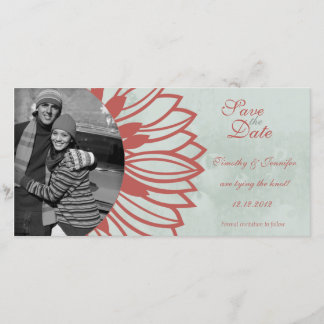 Save The Date Retro vintage fleur pétale enregistrer la date pho