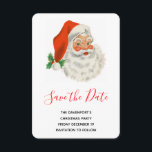 Save The Date Rétro Vintage Jolly Santa Claus de Christmas<br><div class="desc">Enregistrer la carte de date Une photo festive rétro. Le vieux Père Noël Jolly avec ses joues rousses et son sourire chaleureux et amical. Un peu de nostalgie de l'ancienne école pour les vieux temps,  cette image rappelle les souvenirs des célébrations du passé de Noël.</div>