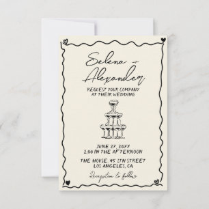 Save The Date Retro Whimsical manuscrit à la main