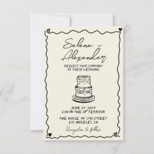 Save The Date Retro Whimsical manuscrit à la main