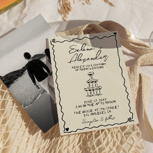 Save The Date Retro Whimsical manuscrit à la main