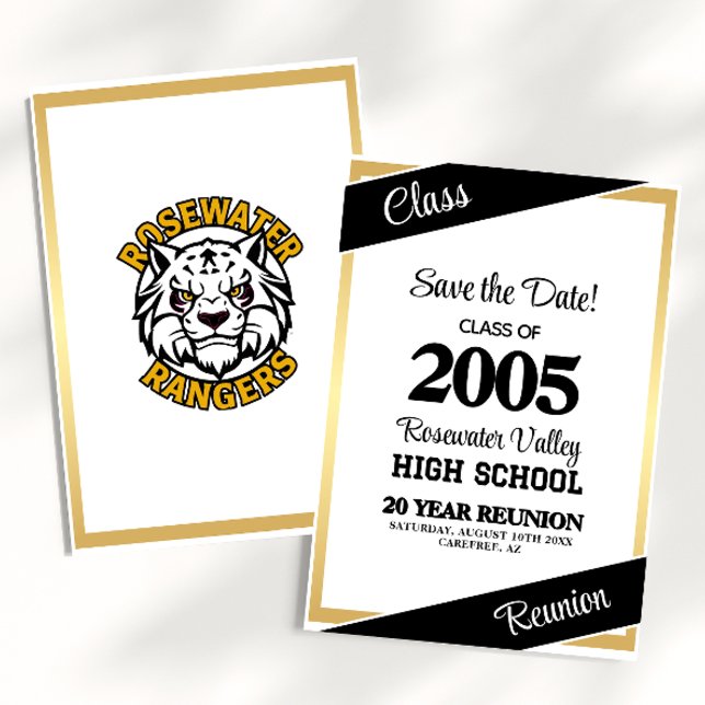 Save The Date Réunion de classe de la mascotte Black Gold (Créateur téléchargé)