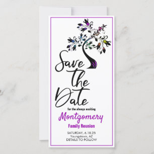 Save The Date Réunion de famille Enregistrez la date  Arbre viol