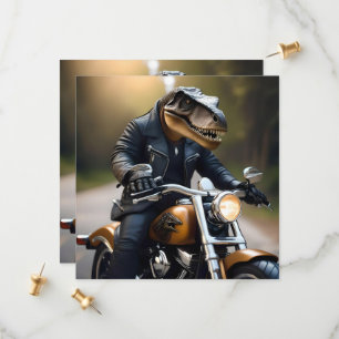 Save The Date **"Revved Up Rex : T-Rex en cuir sur moto