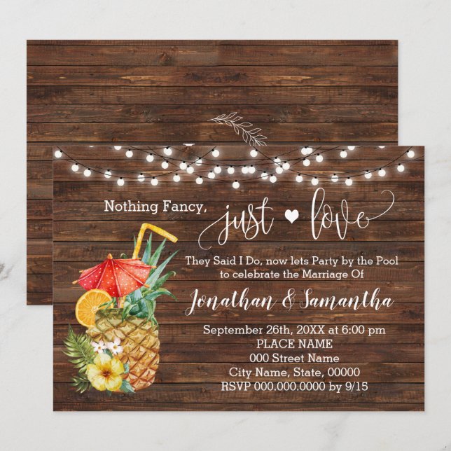 Save The Date Rien de fantaisiste, juste amour, évasion, invitat (Devant / Derrière)